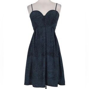 Parker Sweetheart Neckline Silk Fit & Flare Dress Size S